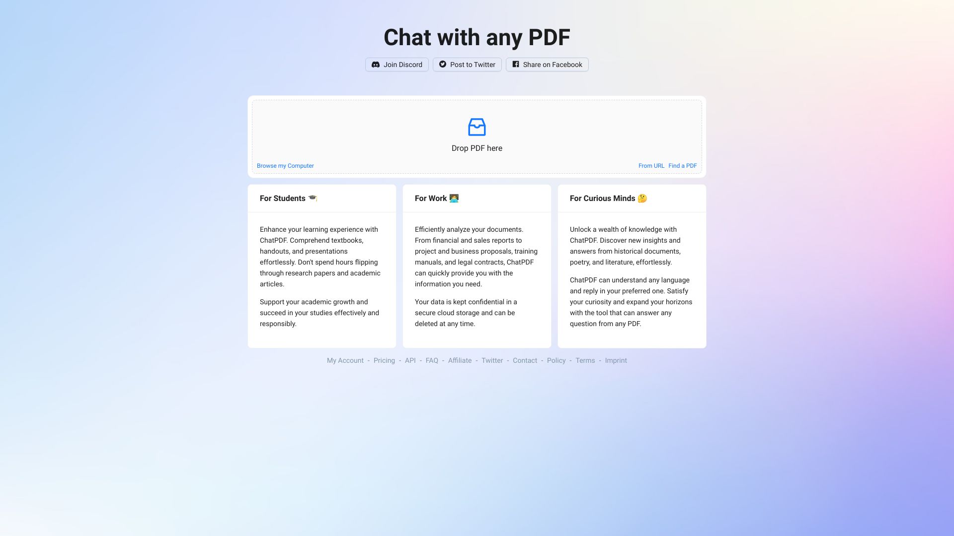 Chatpdf - AI Tool
