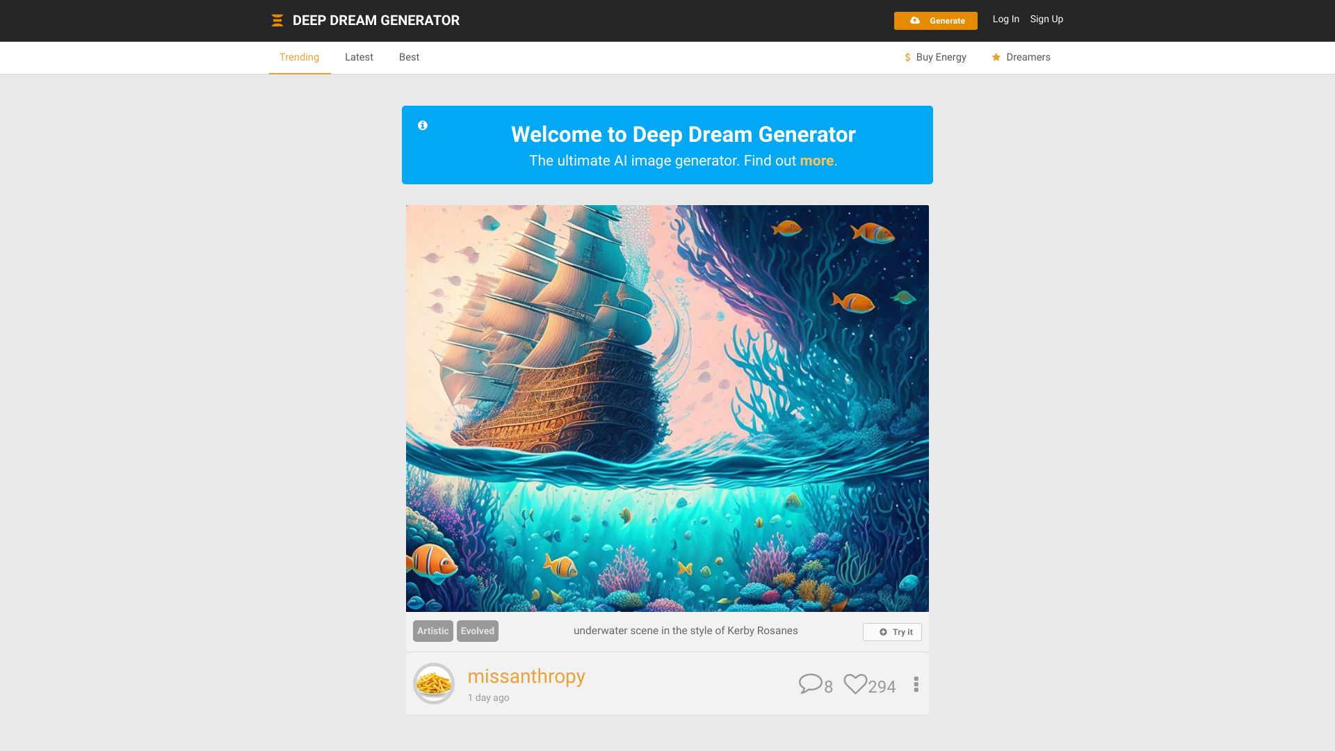 Deep Dream Generator - AI Tool