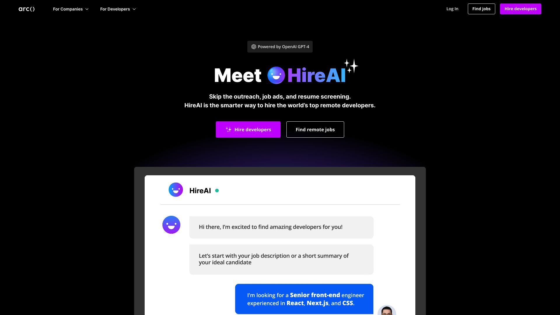 HireAI: AI Recruiter by Arc - AI Tool