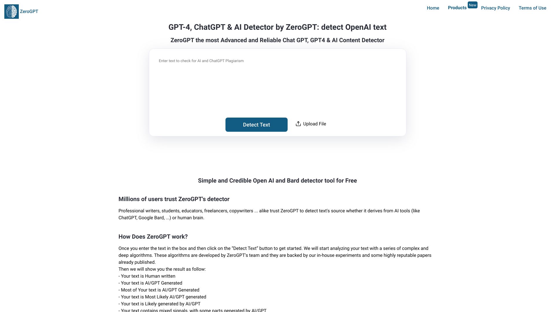 ZeroGPT - AI Tool