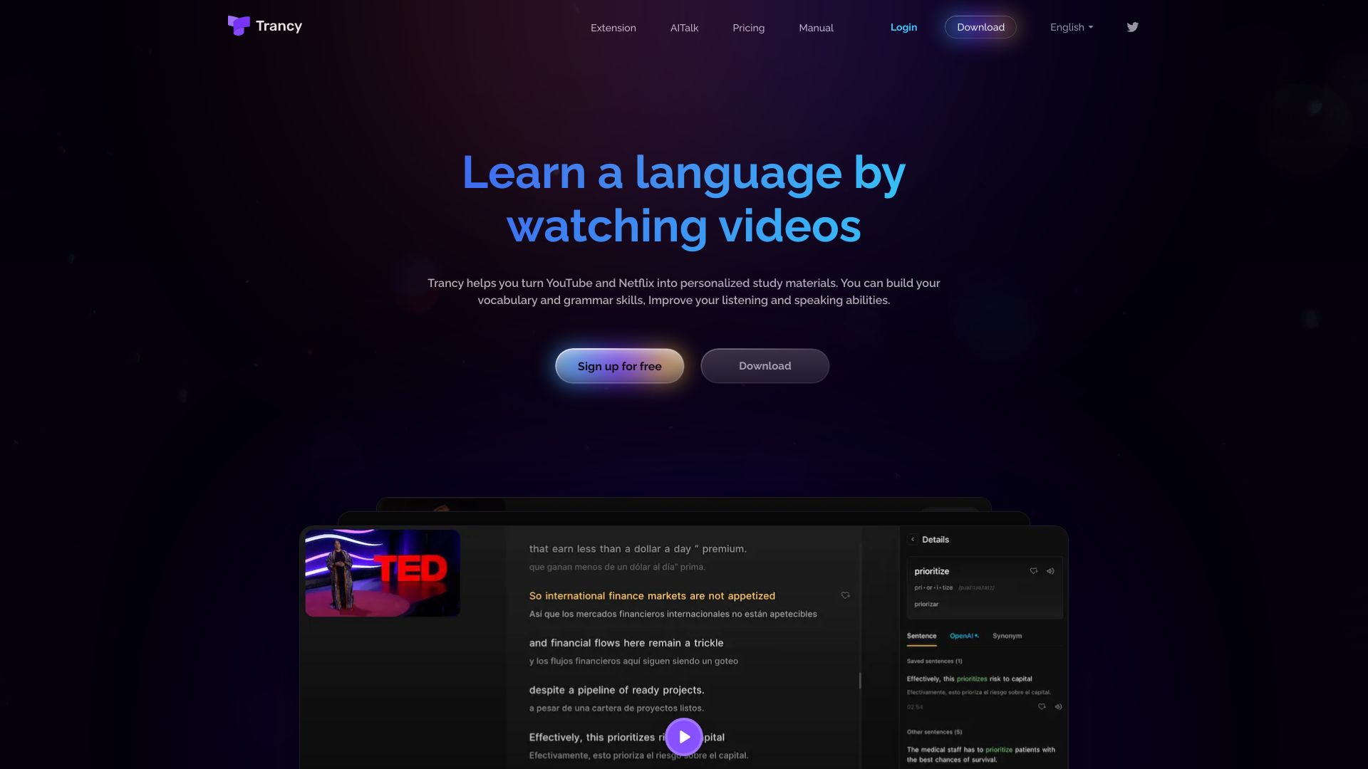 Trancy - AI Tool