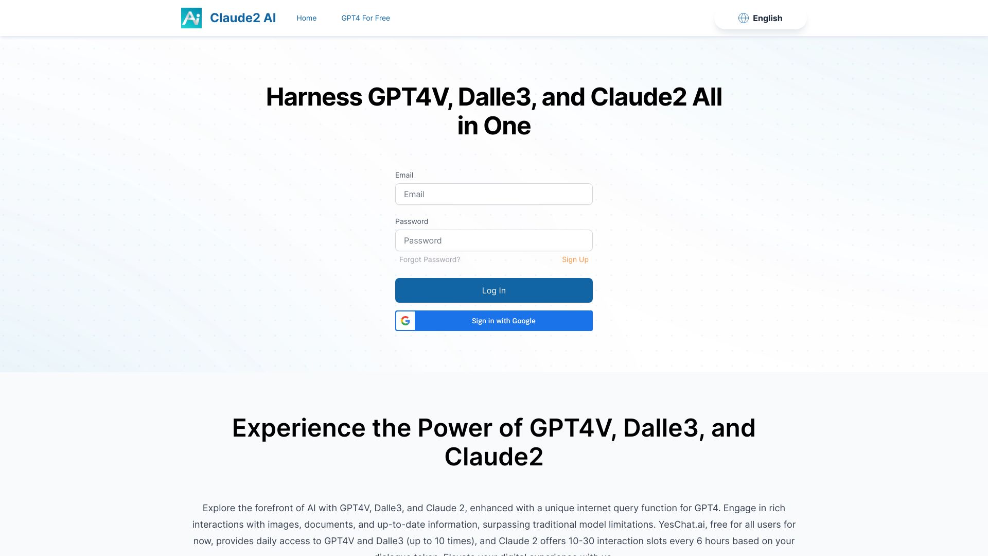 YesChat-GPT4V Dalle3 Claude 2 All in one - AI Tool