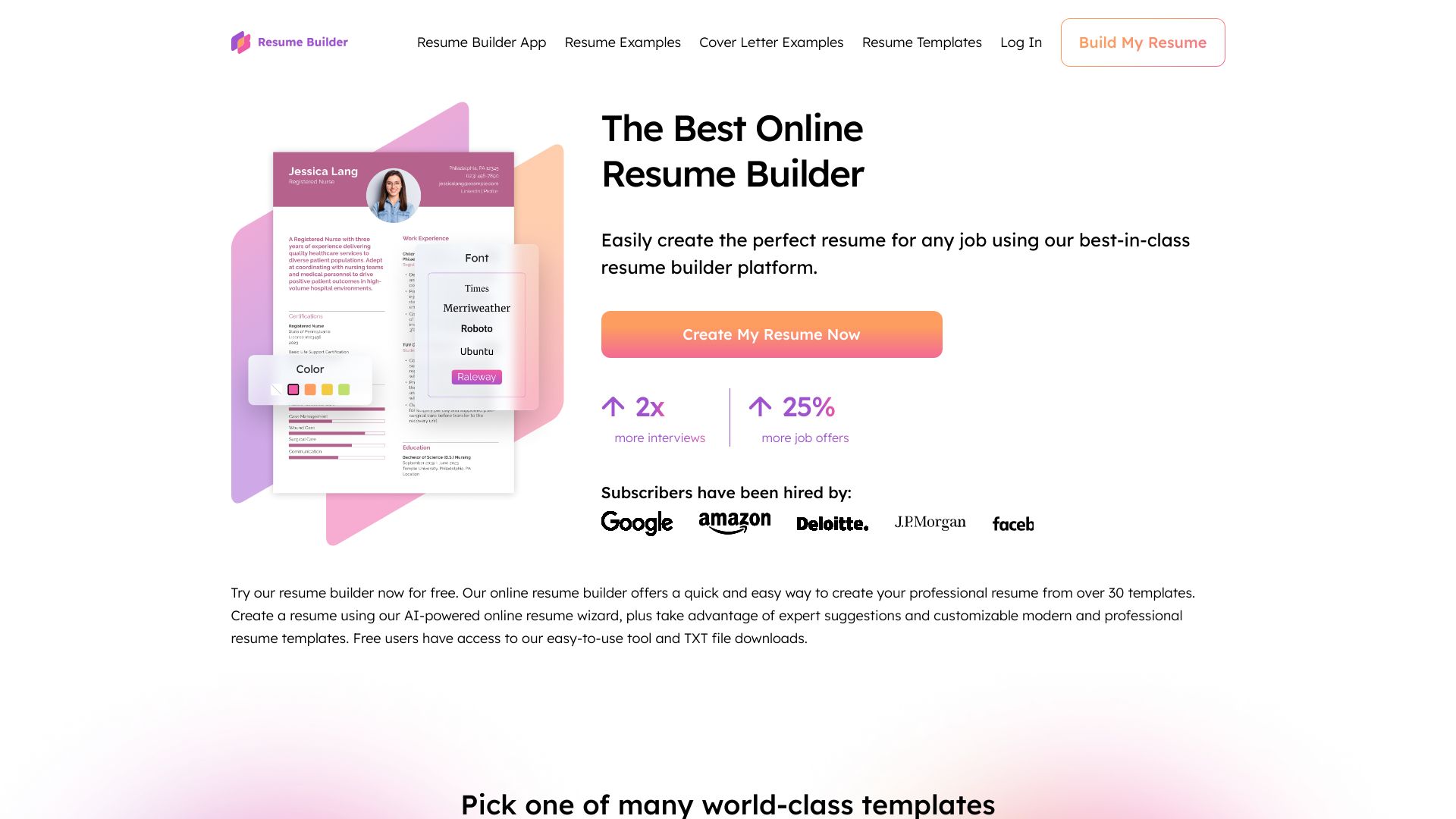 ResumeBuilder.com - AI Tool