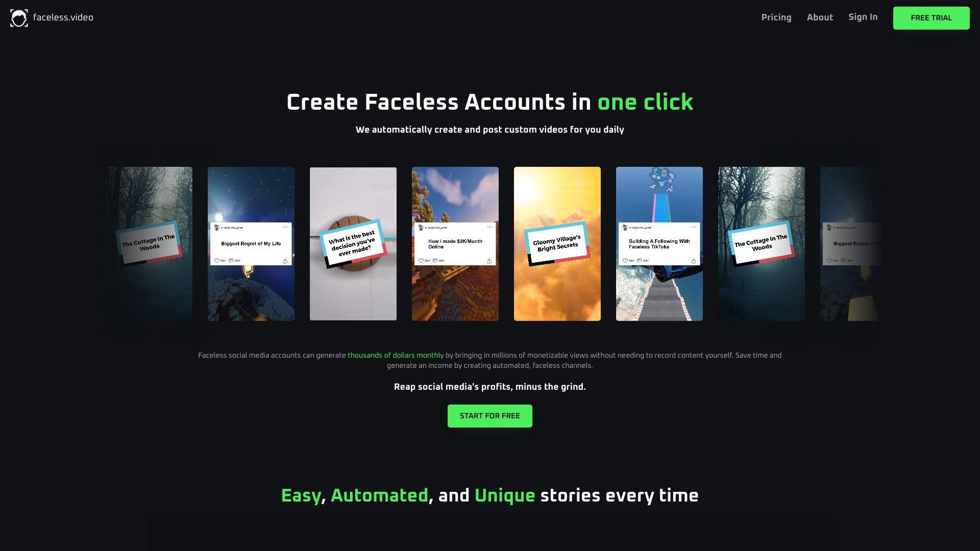 Faceless - AI Tool