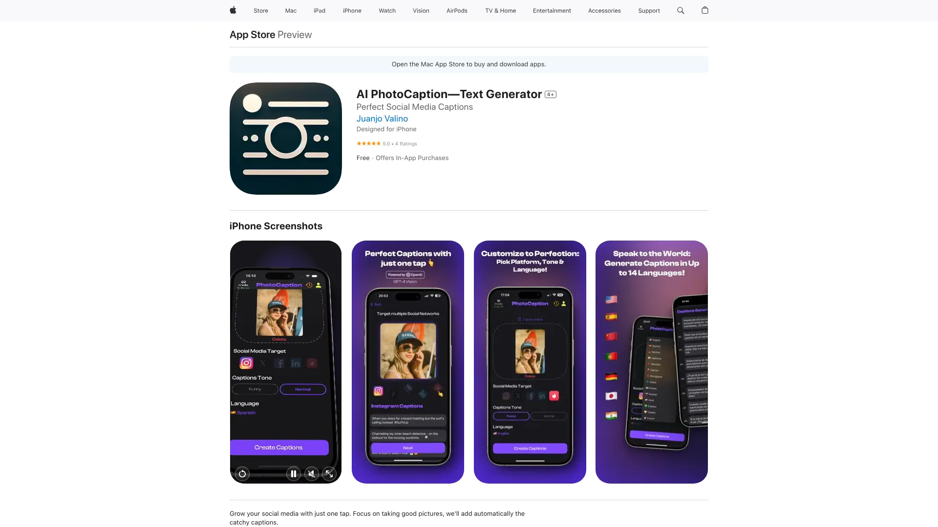 PhotoCaption - AI Tool