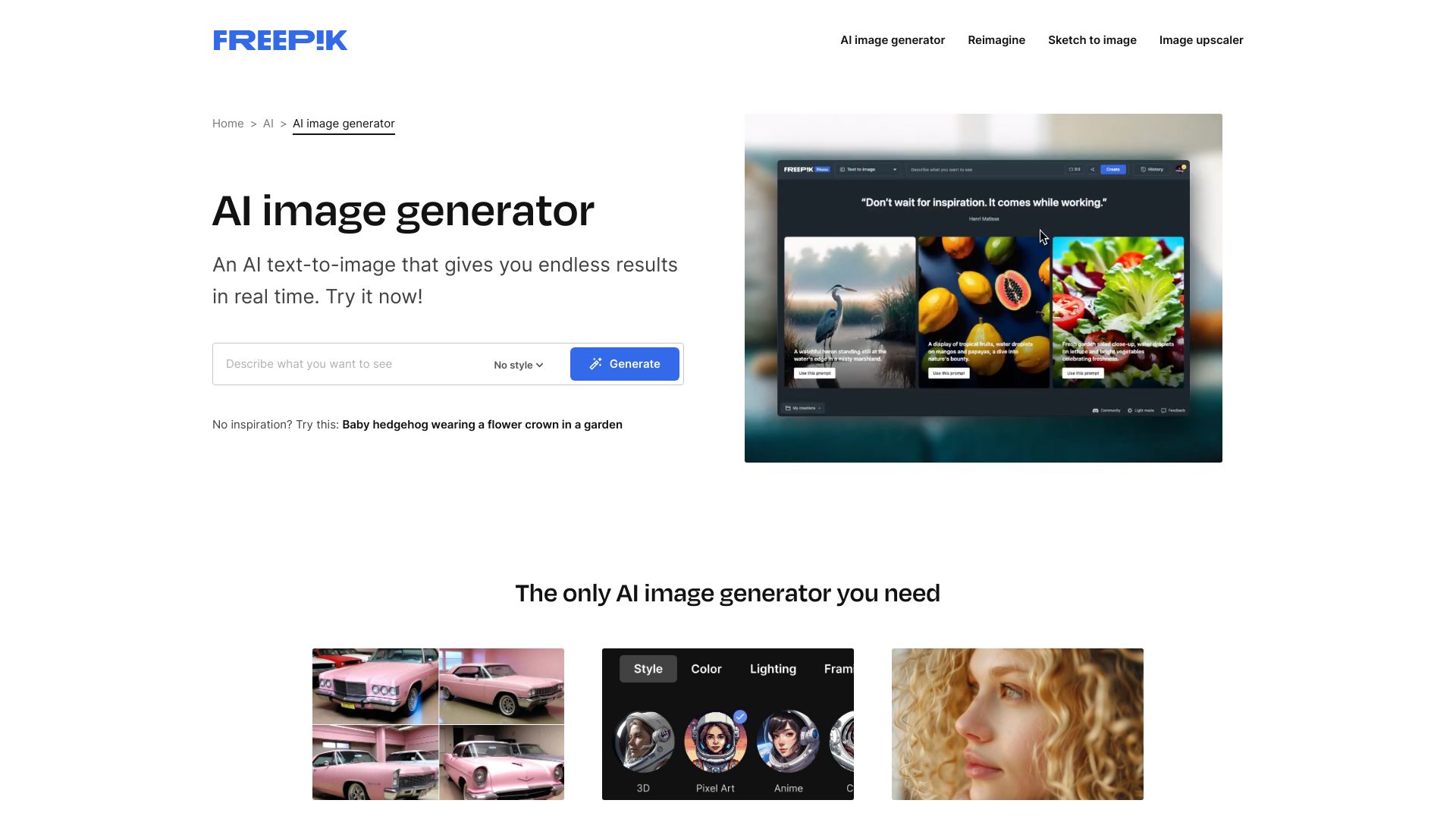 Freepik AI Image Generator - AI Tool
