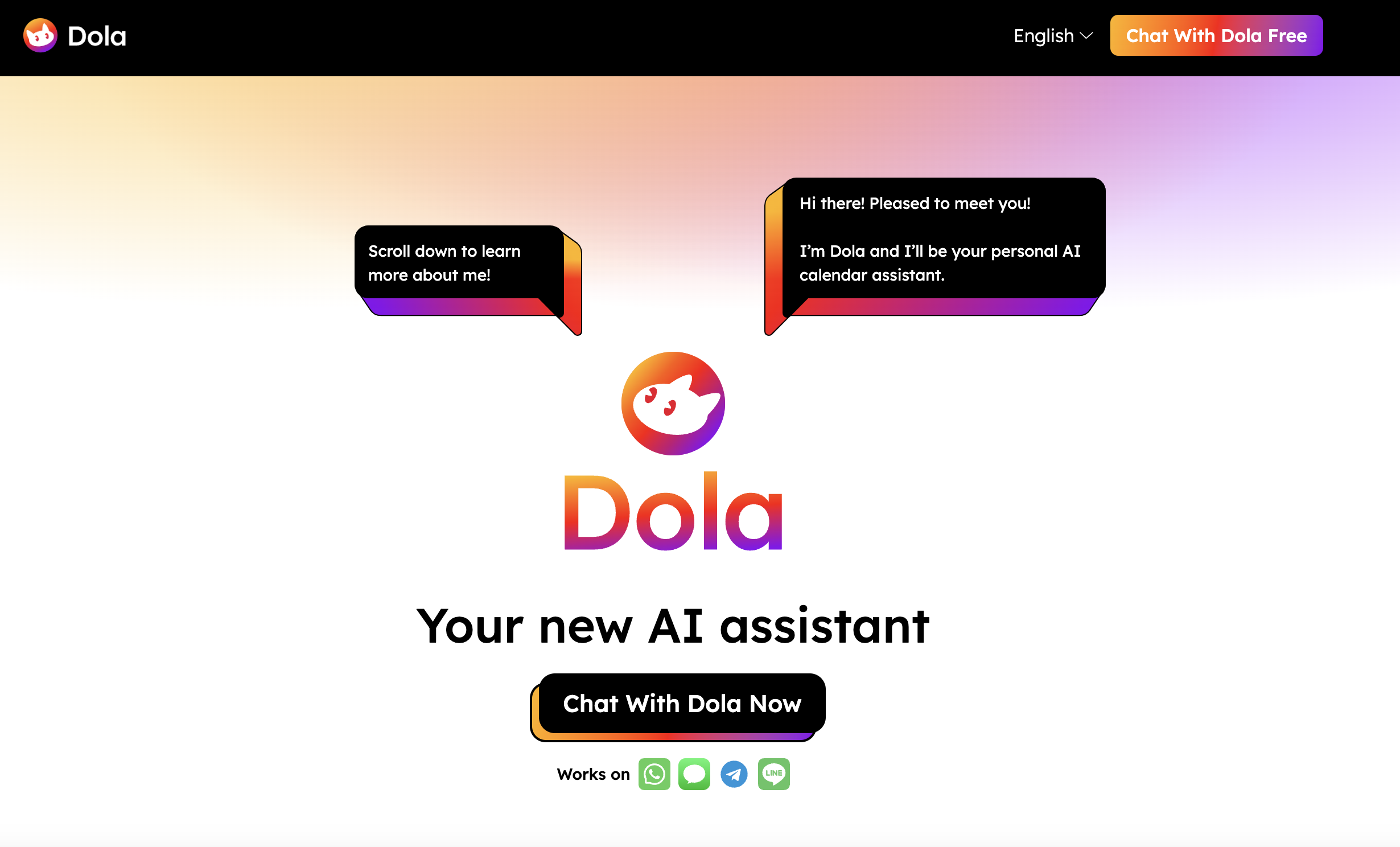 Dola: AI Calendar Assistant - AI Tool