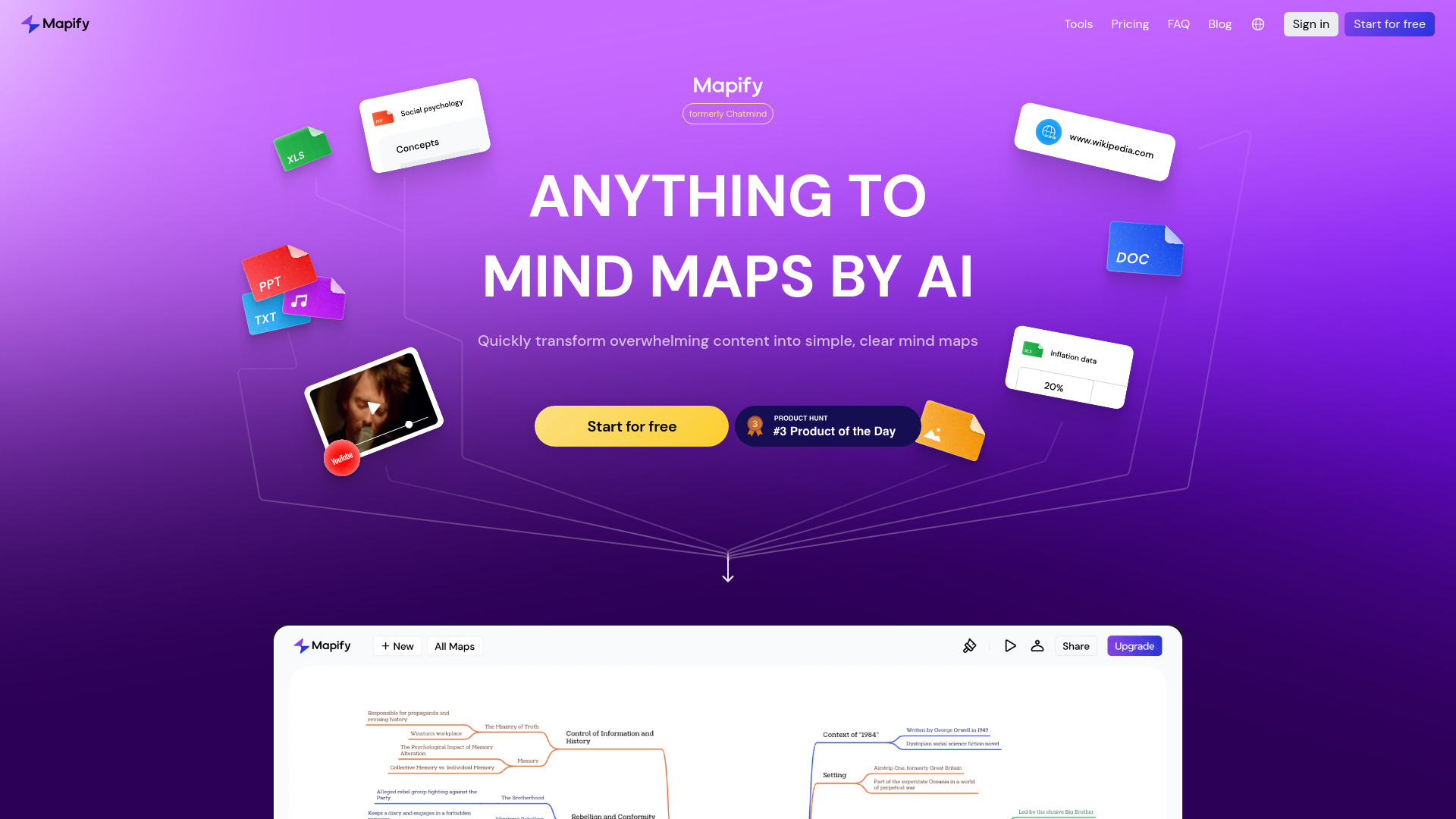 Mapify: Anything into mind map with AI - AI Tool