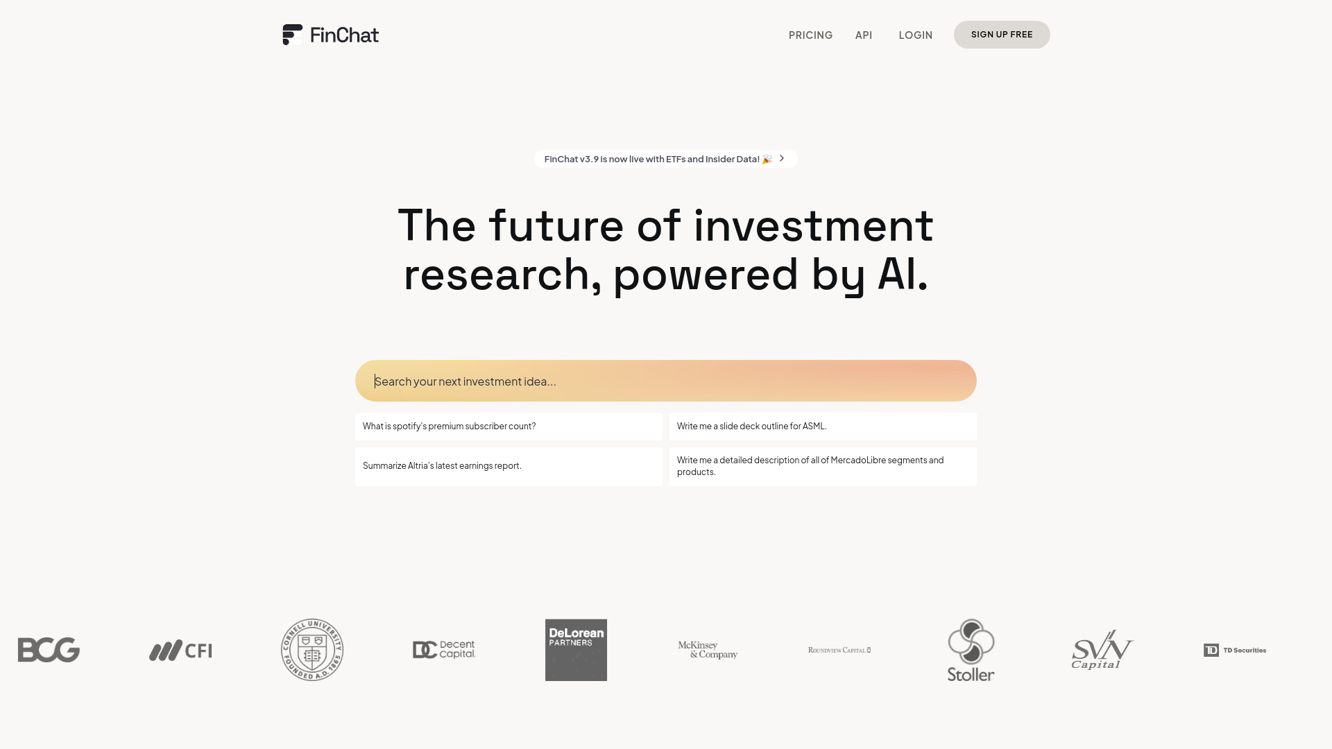 FinChat io - AI Tool