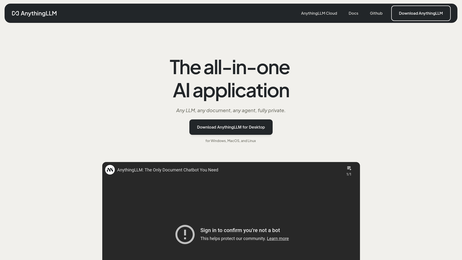 AnythingLLM - AI Tool