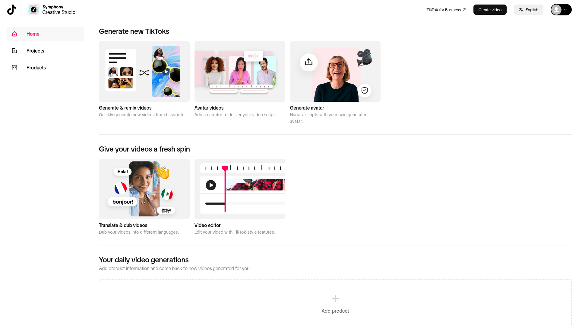 TikTok Symphony Creative Studio - AI Tool