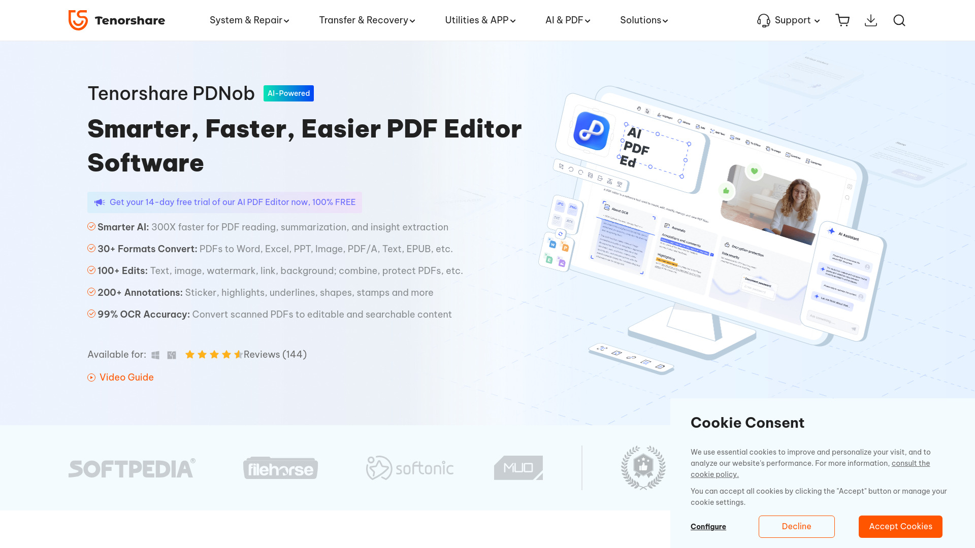 PDNob PDF Editor - AI Tool