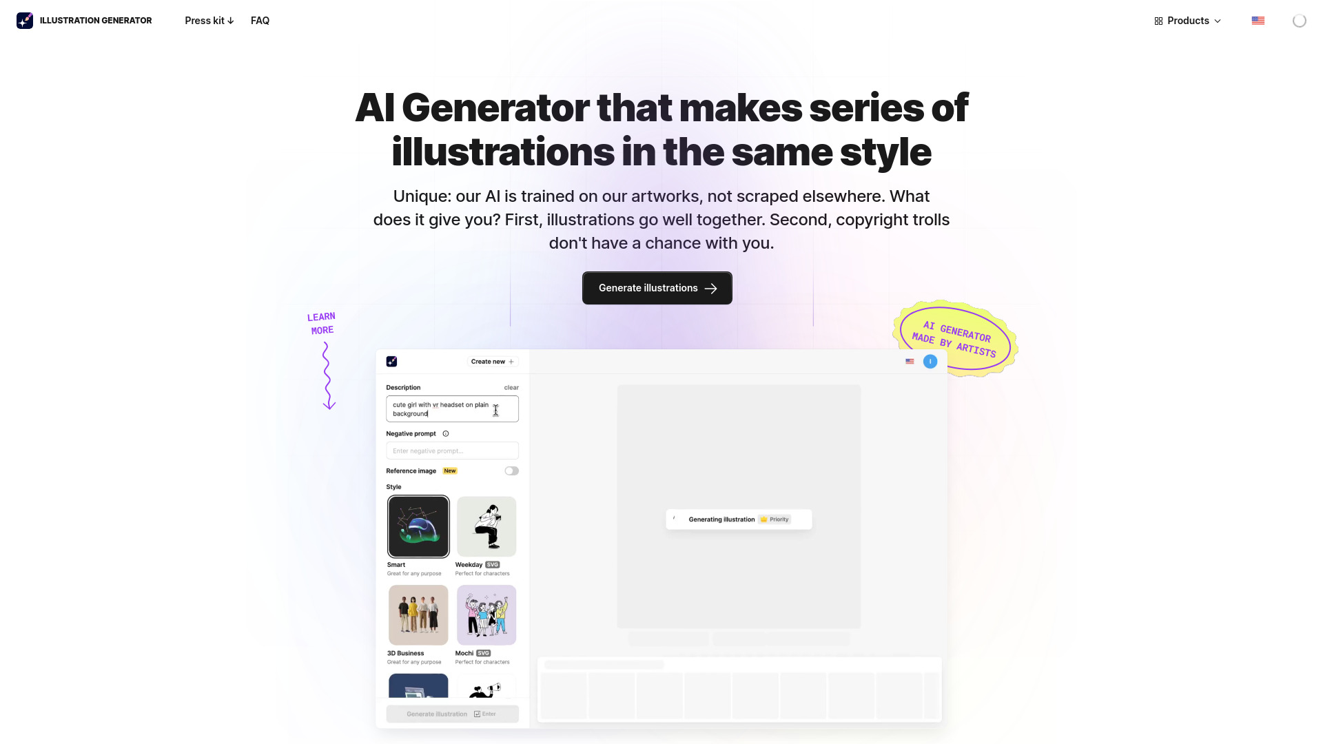 AI Illustration Generator AI - AI Tool