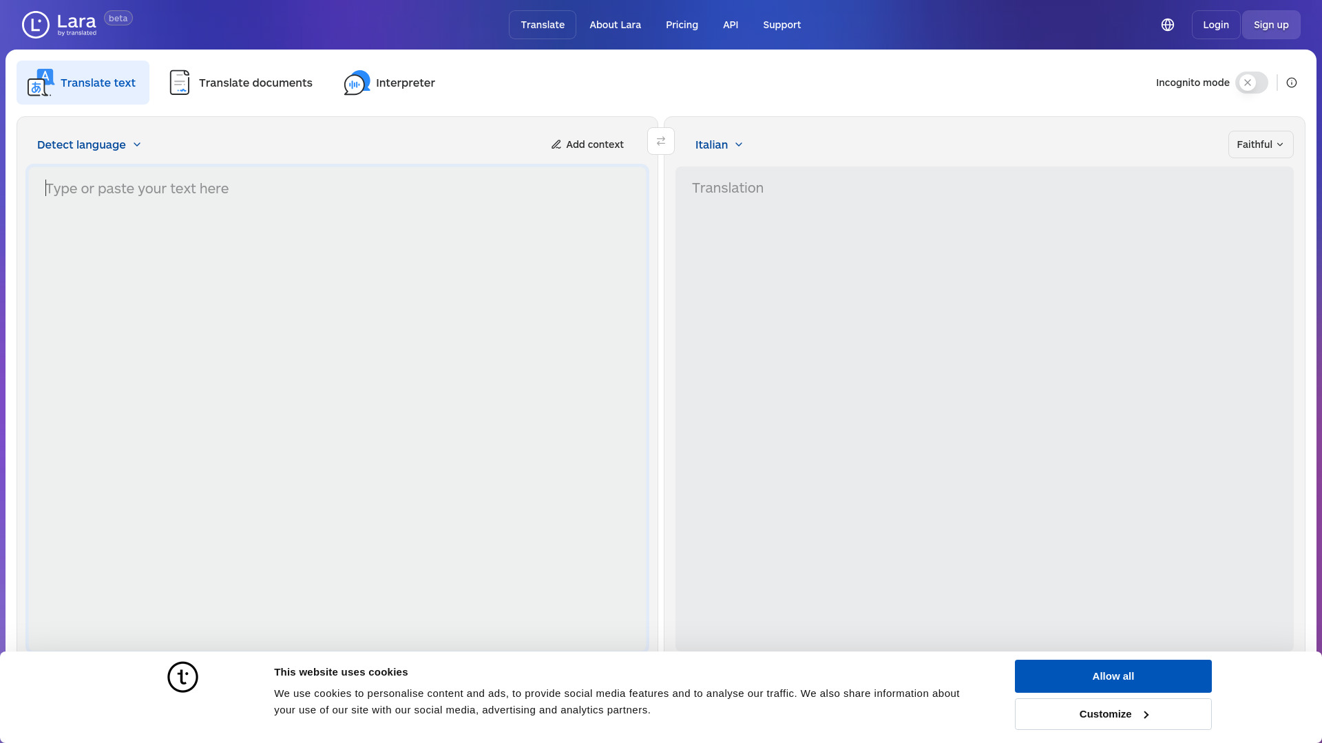 Lara Translate - AI Tool