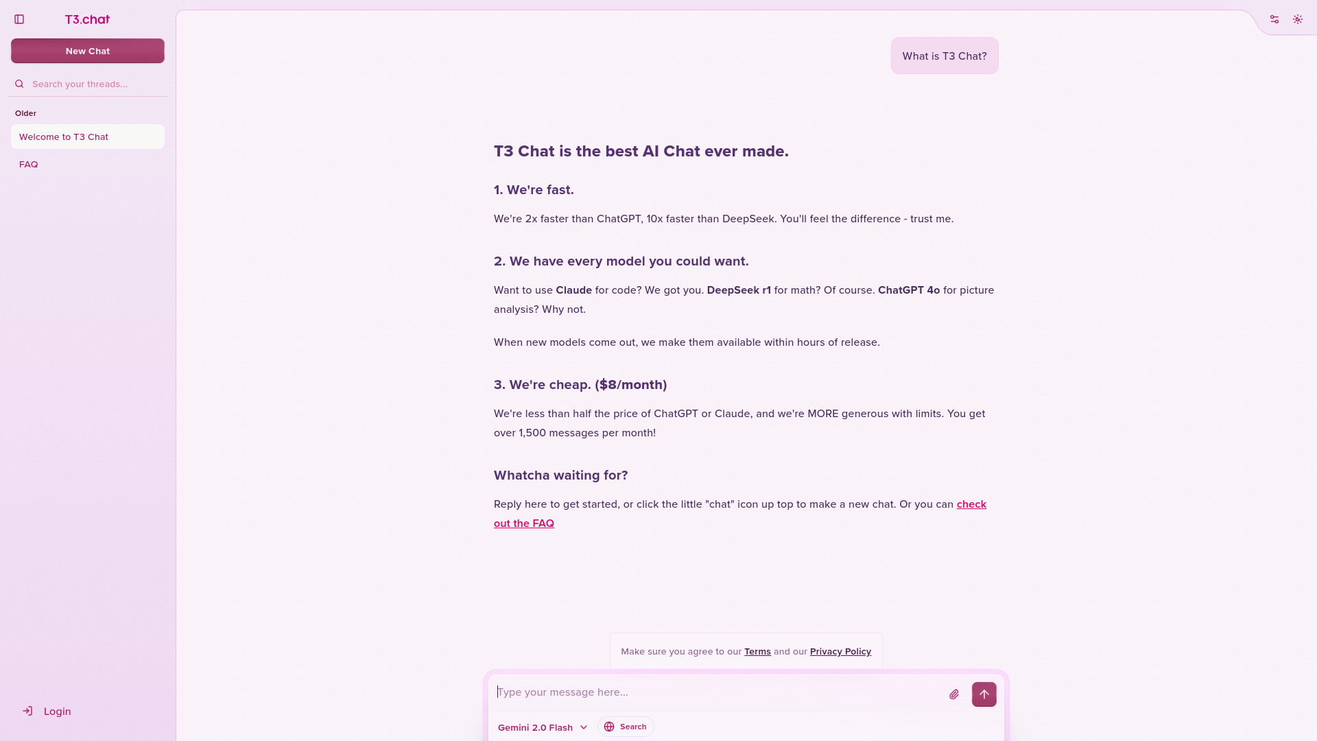 T3 Chat - AI Tool