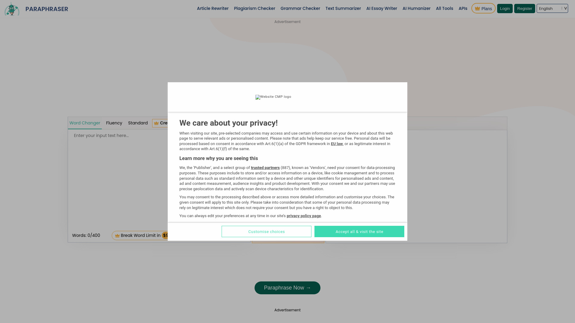 Paraphraser.io - AI Tool