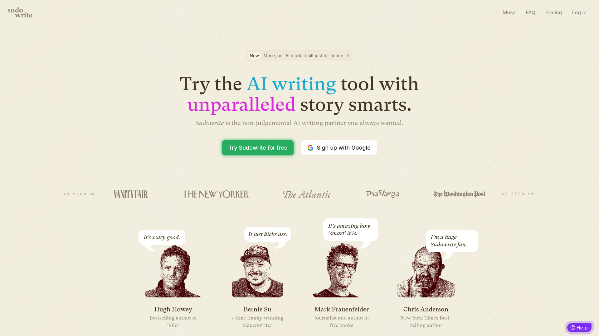 Sudowrite - AI Tool