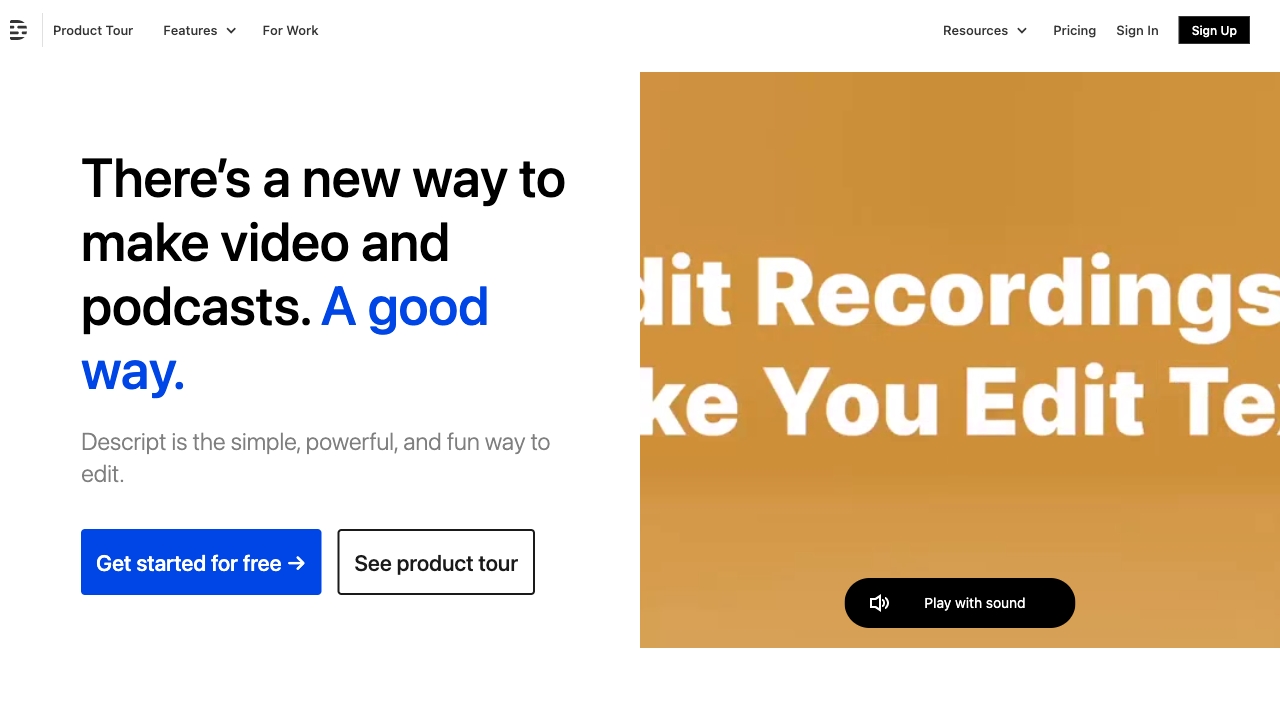 Descript - AI Tool