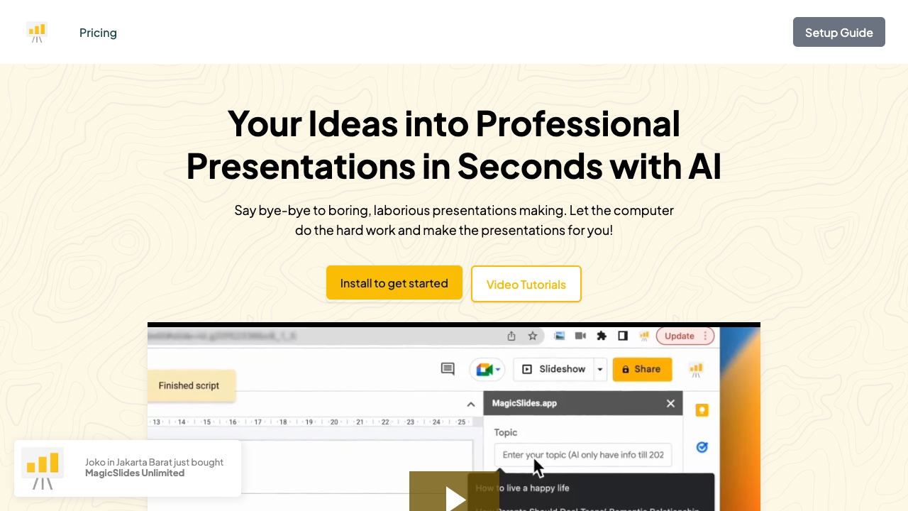 MagicSlides - AI Tool