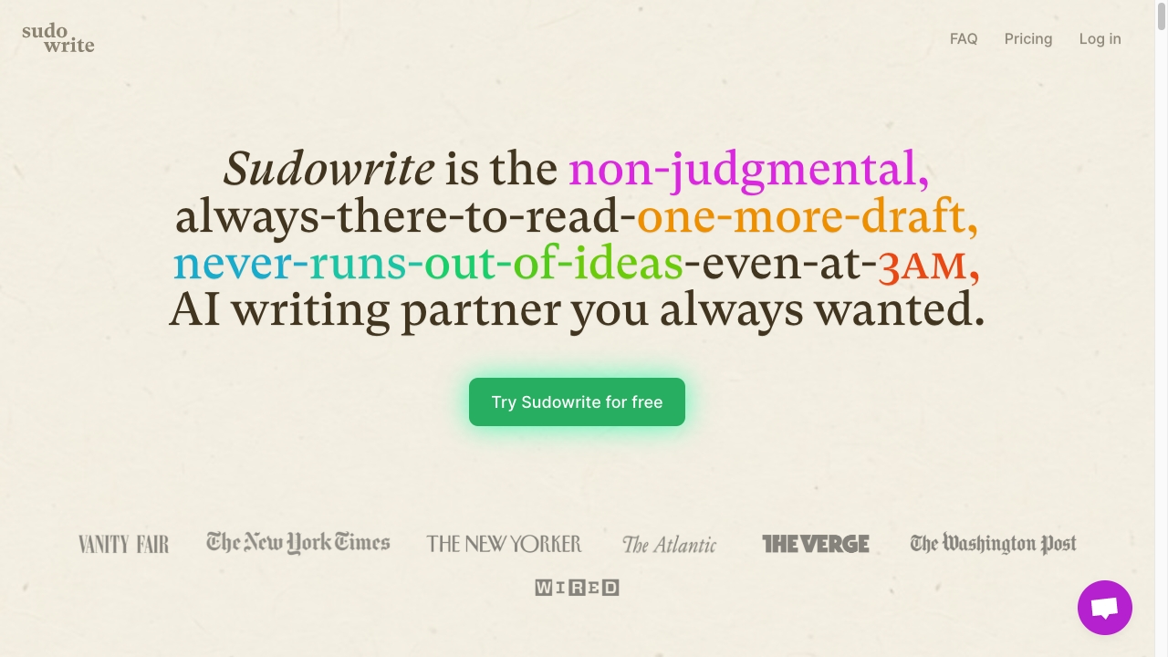 Sudowrite - AI Tool