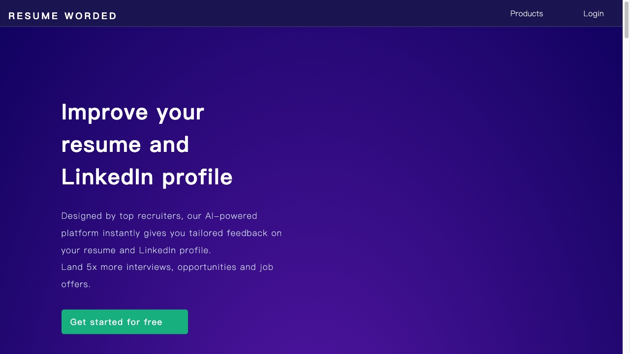 Resume Worded - AI Tool