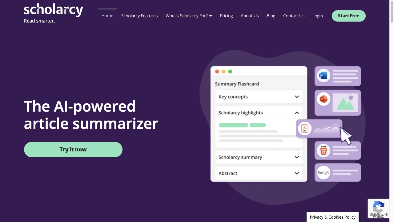Scholarcy - AI Tool