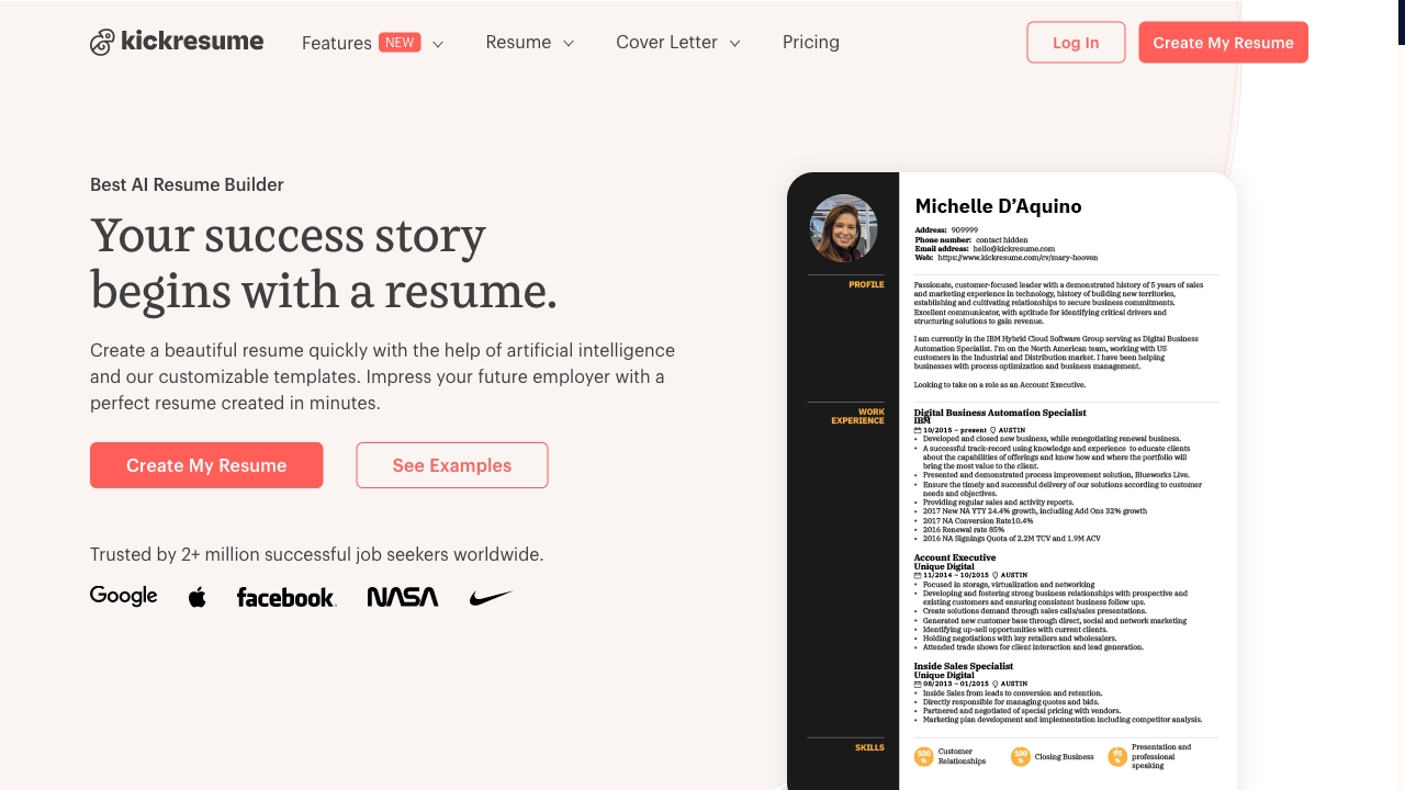 Kickresume - AI Tool